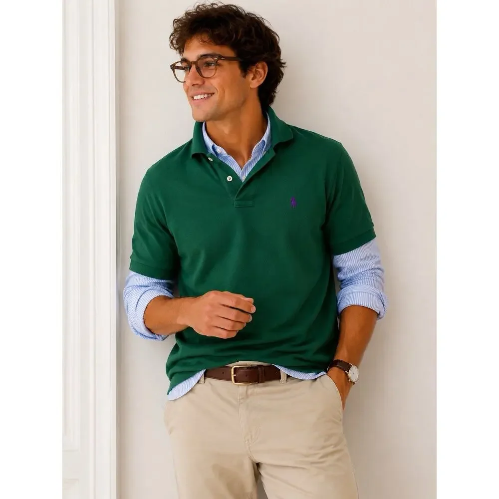 Men's Sharp Green Polo Golf Ralph Lauren Shirt Size Medium